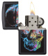 Зажигалка ZIPPO Skull Design с покрытием Black Matte, латунь/сталь, черная, 38x13x57 мм