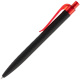 Ручка шариковая Prodir QS01 PRT-T Soft Touch, черная с красным