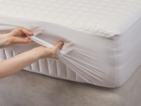 2201604 Наматрасник MATTRESS COTTON DRYSOFT GRASS непромокаемый с юбкой 160х200х40