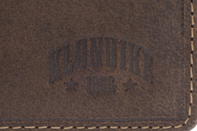 Бумажник KLONDIKE «John», натуральная кожа в темно-коричневом цвете, 11,5 х 9 см