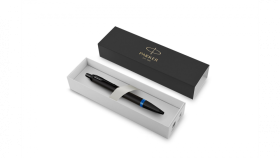 Шариковая ручка Parker IM Vibrant Rings Flame Blue,стержень: M, цвет чернил: Blue, в подарочной упаковке.