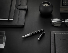 Ручка перьевая Parker "Ingenuity Black CT" перо: F, цвет чернил: blue/black, в подарочной упаковке.