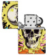 Зажигалка ZIPPO Skull Design с покрытием Glow In The Dark Green,латунь/сталь,разноцветная38x13x57 мм