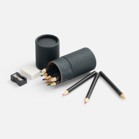 Набор цветных карандашей Pencilvania Tube Plus, черный