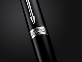 Ручка перьевая Parker "Ingenuity Black CT" перо: F, цвет чернил: blue/black, в подарочной упаковке.