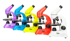 (RU) Микроскоп Levenhuk Rainbow 50L PLUS Azure\Лазурь