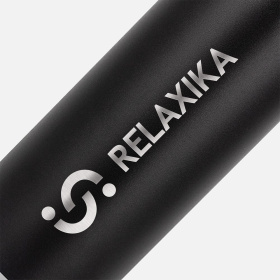 Термос Relaxika 750 со стикерпаком, черный