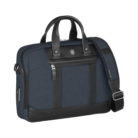 Портфель VICTORINOX Architecture Urban2 15" Briefcase 15'', синий, полиэстер/кожа, 42x13x31 см, 16 л