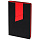 Ежедневник Bookmark, недатированный, черный с красным