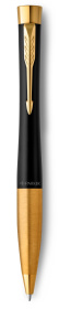 Шариковая ручка Parker Urban Muted Black Gold Finish Trim M Blue