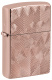 Зажигалка ZIPPO Armor® Hearts с покрытием Rose Gold, латунь/сталь, розовое золото, 38x13x57 мм
