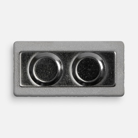 Значок Magnet Matto, серебристый глянцевый