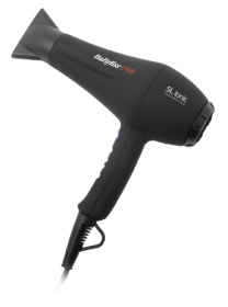 Фен BaByliss Pro SL Ionic, Soft Touch, черный, 1900Вт, ионизация, 1 насадка