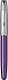 Ручка-роллер Parker Sonnet Essentials Violet SB Steel CT, цвет чернил black, перо: F,  в подарочной упаковке.